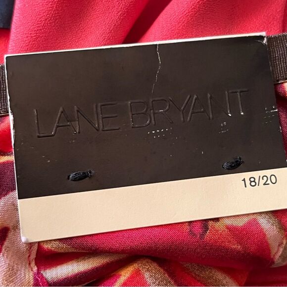 Lane Bryant Orange/Coral Print High/Low Ruffle Hem Pull On Skirt Size 18/20 NWT - Picture 7 of 10